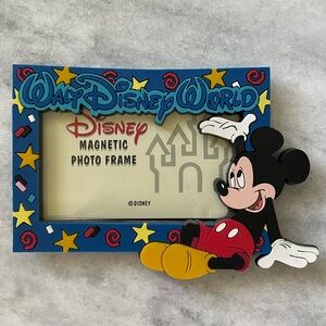 Vintage 1990s Walt Disney World Mickey Mouse Photo Frame Magnet